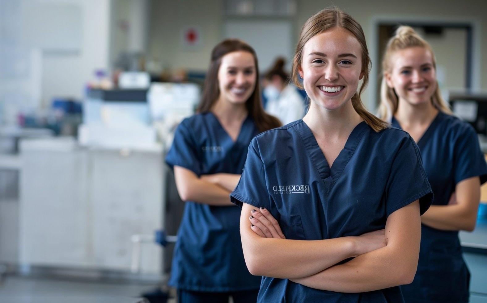 3 Nursing students at Beckfield College